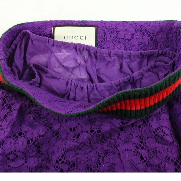 Gucci Cluny Lace Skirt SZ 42 - Picture 6 of 12